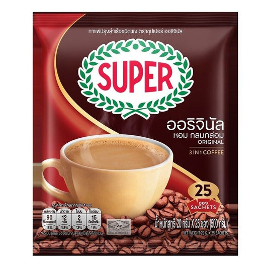 Super Coffee Mix Instant Coffee 3 in 1 Original fragrant mellow Halal 25 sachets
