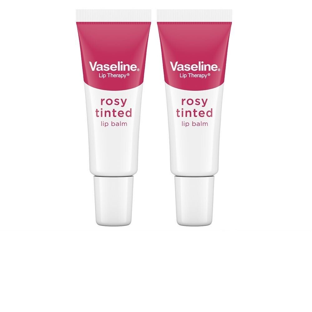 2x Vaseline Lip Therapy Rosy Tinted Lip Balm Moisturizing Soft Pink Color 10 g