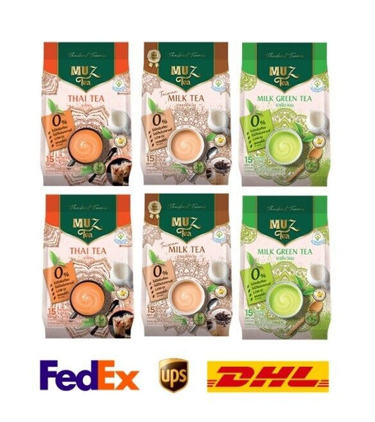 6x MUZ Instant Drink Thai Tea Milk Green Tea Taiwan Milk Tea Beverage Halal