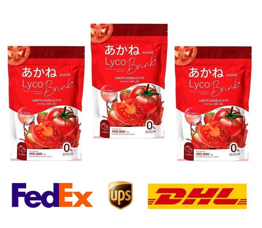 3x Akane Lyco Brink Tomato Powder Drink Bright skin moist, dark spots fade
