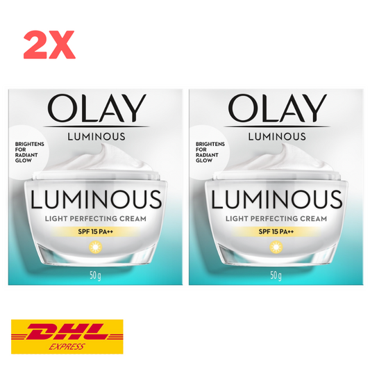2x OLAY Luminous Light Perfecting Day Cream SPF15 PA++ White Radiance Skin 50g