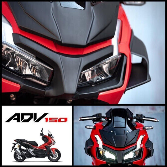 Black Nose Headlight Fender Beak Cowl Cover Frame For Honda ADV ADV150 19-2021