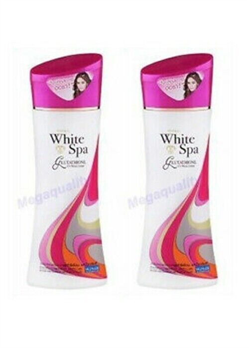2 x Mistine White Spa Glutathione Body Lotion UV Whitening Moisturizing 200 ml.