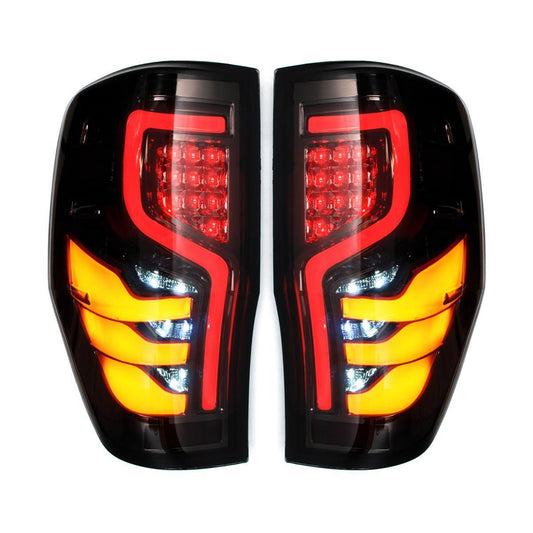 Tail Light Rear Lamp Led Black For Ford Ranger T6 Xlt Px Wildtrak Pickup 2012-19