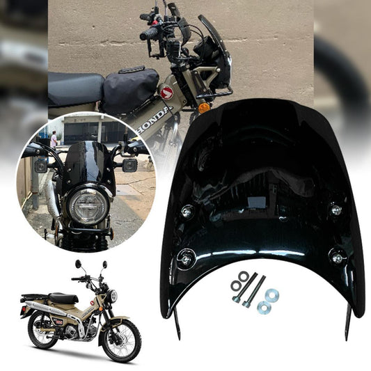 VISOR SHIELD WINDSHIELD WINDSCREEN BLACK FOR HONDA CT125 TRAIL 125 HUNTER CUB