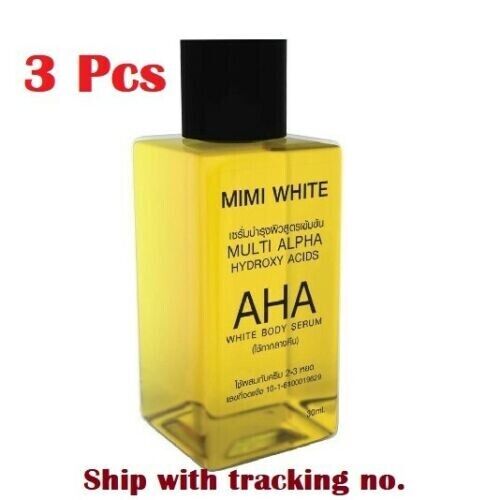 3x FAST Whitening Body Serum MIMI White AHA Skin Bleaching Brightening 30 ml
