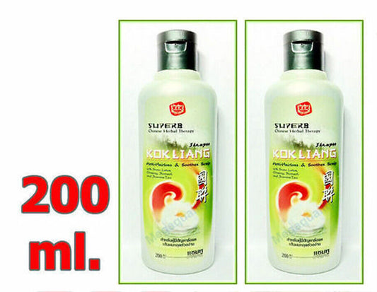 2x KOKLIANG KOK LIANG Anti-hair Loss Dandruff Herbal Scalp Soothes Shampoo 200cc