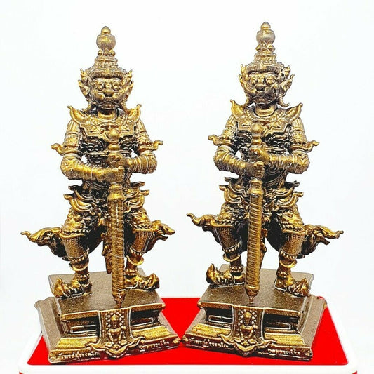 Wessuwan Giant God Worship Brass Statue Thai Buddha Amulet Wat Chulamanee Temple