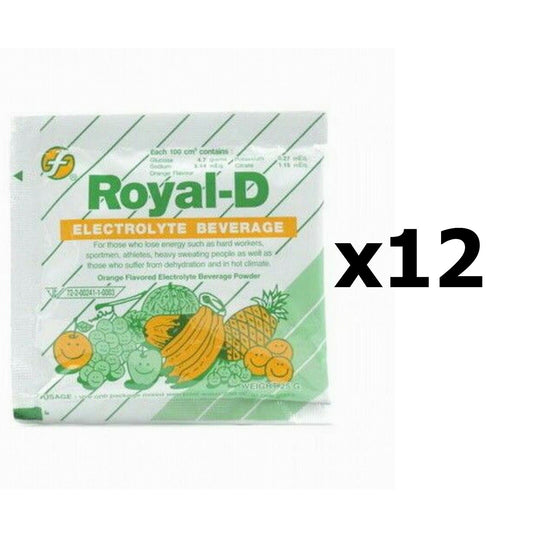 12 Sachets Royal-D Electrolyte Beverage Athletes Fitness Sport Rehydrate Replace