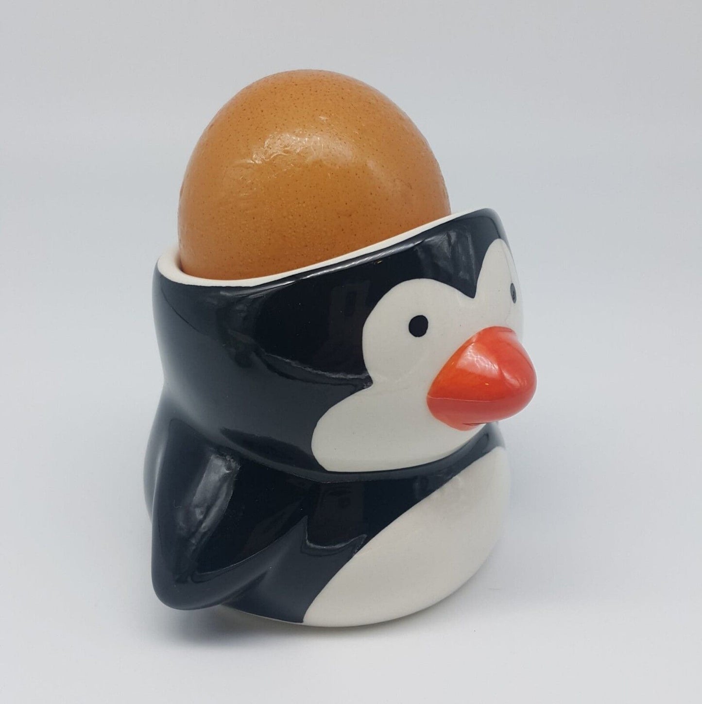 Penguin Egg Cup Holders Ceramic Holder Collectible Animal (Set 2)