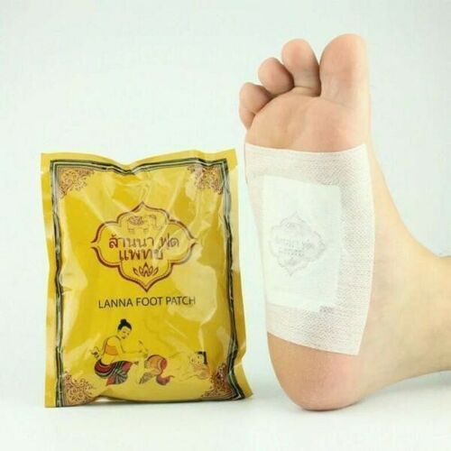 Lanna Foot Patch Thai Natural Herb Detox Pad Traditional Treatment 10x10pcs