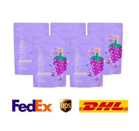 5x C-LOGY Vitamin C Powder Grape Flavor anti-oxidant boost immunity Bright Skin