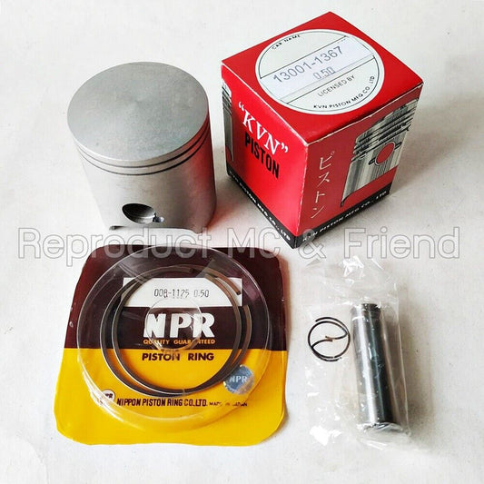 Piston + Rings + Pin Set OS 0.50 (Diameter = 59.50mm) Fits Kawasaki KR150 (1998)