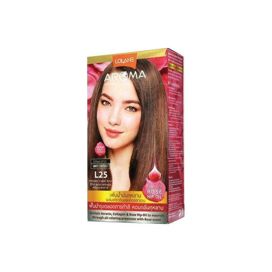Lolane Aroma Color Cream Grey Coverage L25 Mahogany Copper Brown 60 ml