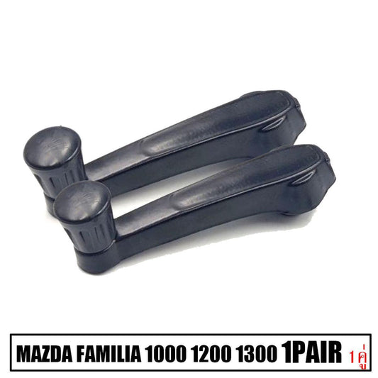 Window Winder Crank Black Pair Fit Mazda R100 Familia 1000 1200 1300