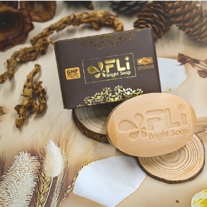 11x FLi Bright Soap Bar Herbal Body Face Skin Reduce Dark Spots Acne Odor 120 g