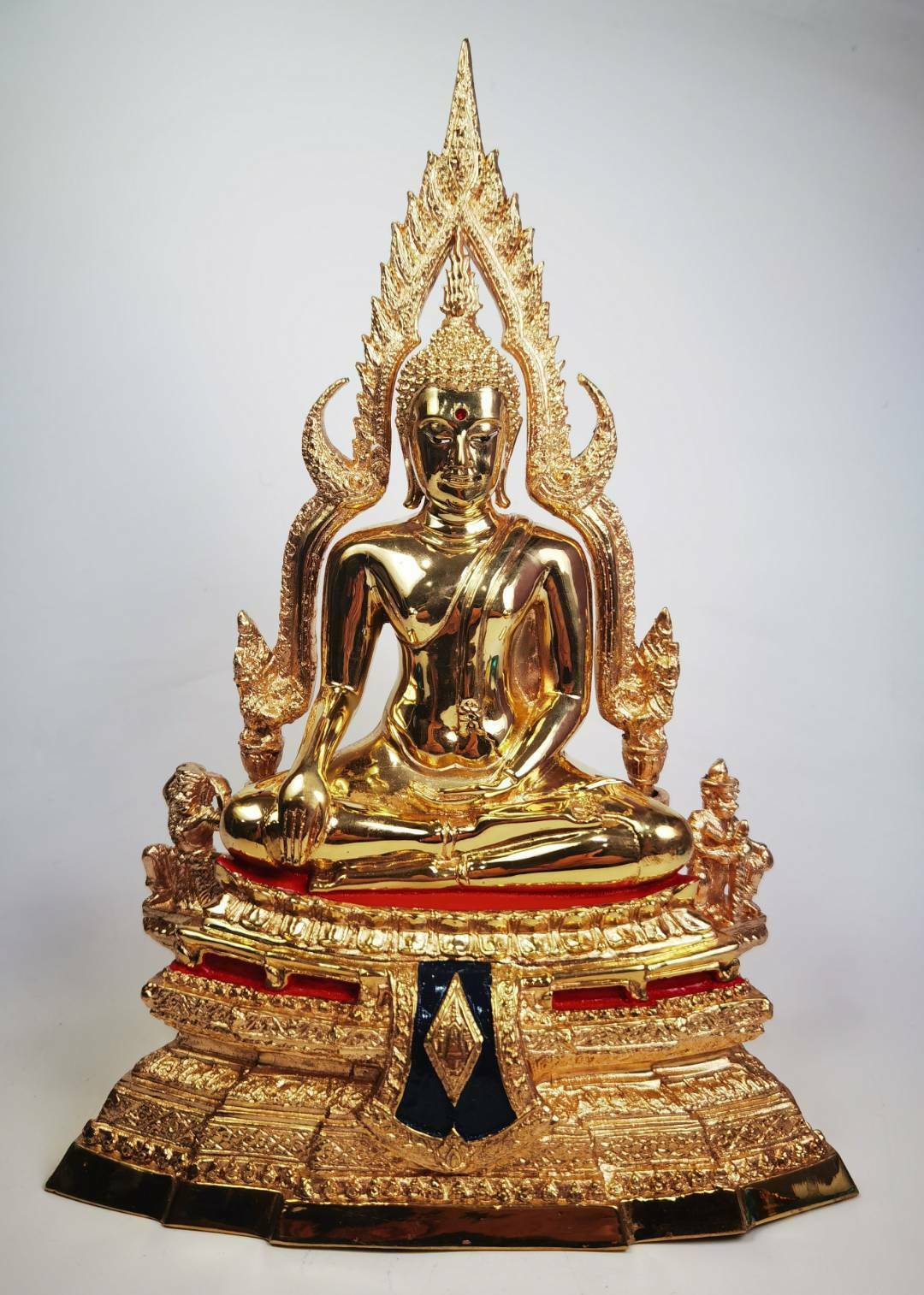Phra Bucha Chinnaraj Gold bronze Chinnarat Buddha Statue Worship Altar Amulet