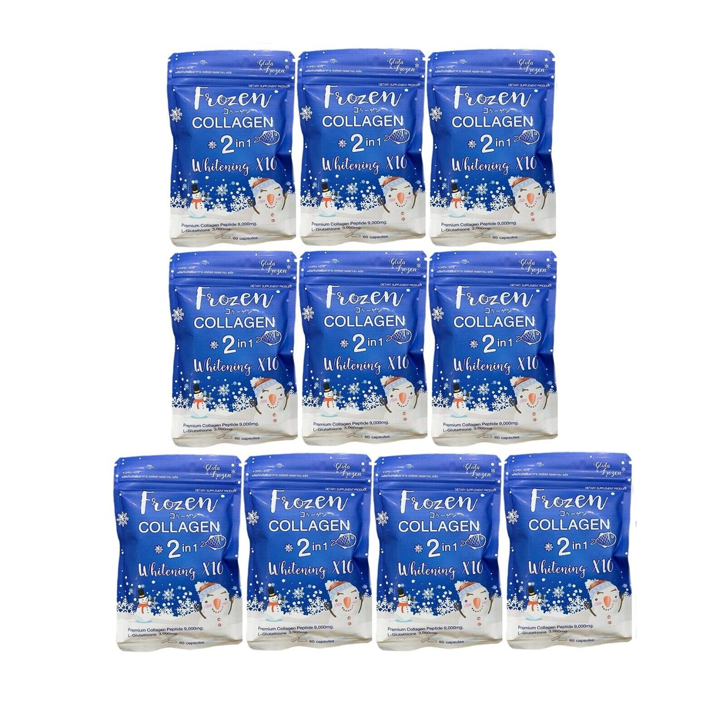 10X 60 Caps Frozen Collagen 2in1 Supplement Vitamin Nourish Skin Hair Bone Nails