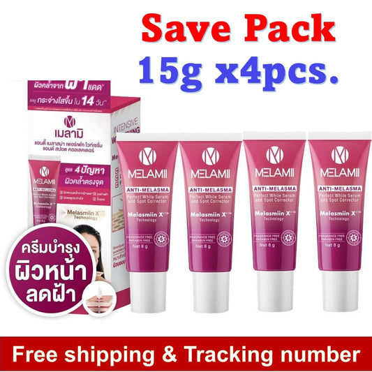 4x 15g Melamii Anti Melasma Cream SPF20 Anti Aging Freckles Blemish Paraben-Free