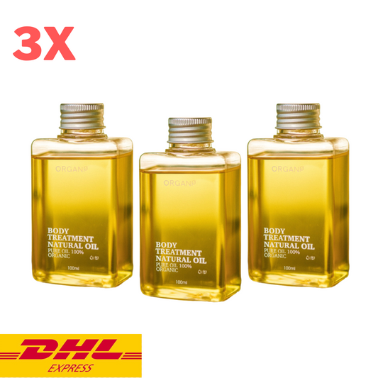 3x ORGANP Body Treatment Natural Oil Pure 100% Organic Treat Stretch Mark 100ml