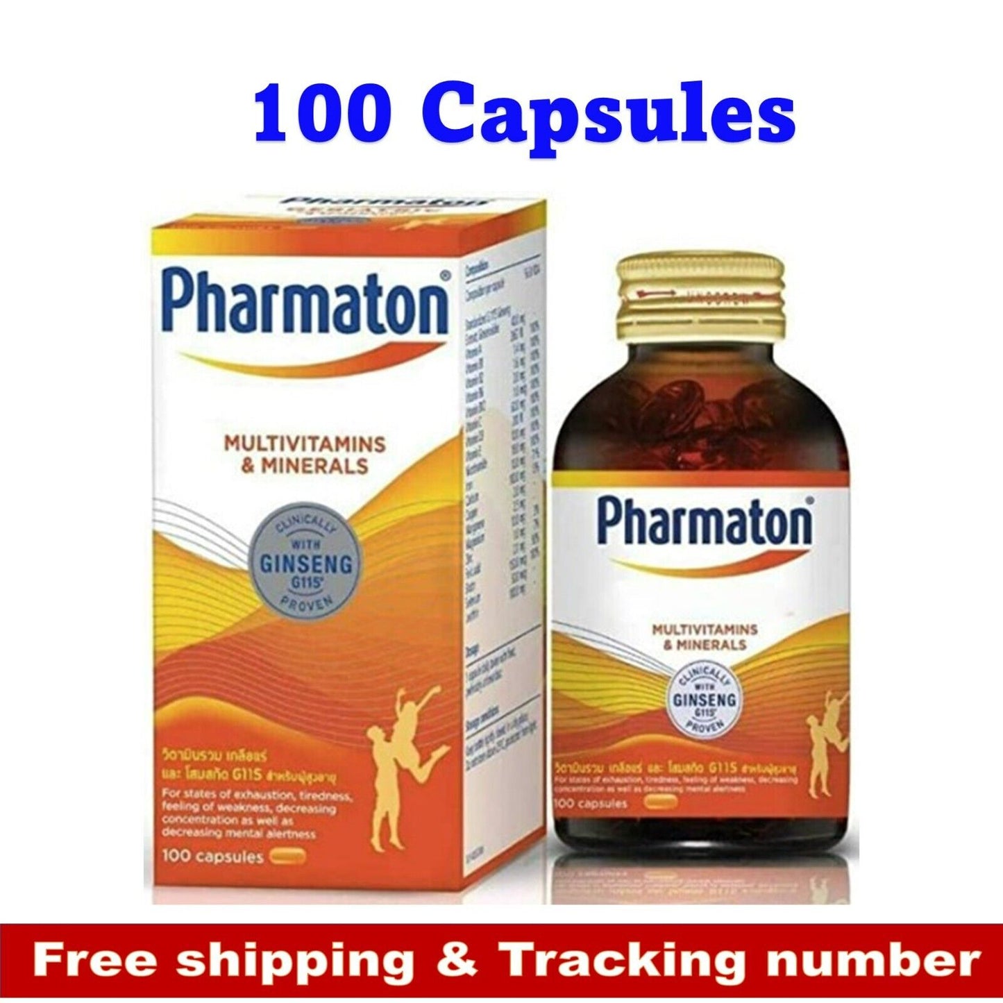 100 capsules Geriatric Pharmaton Ginseng Extract Multi Prophylaxis Age