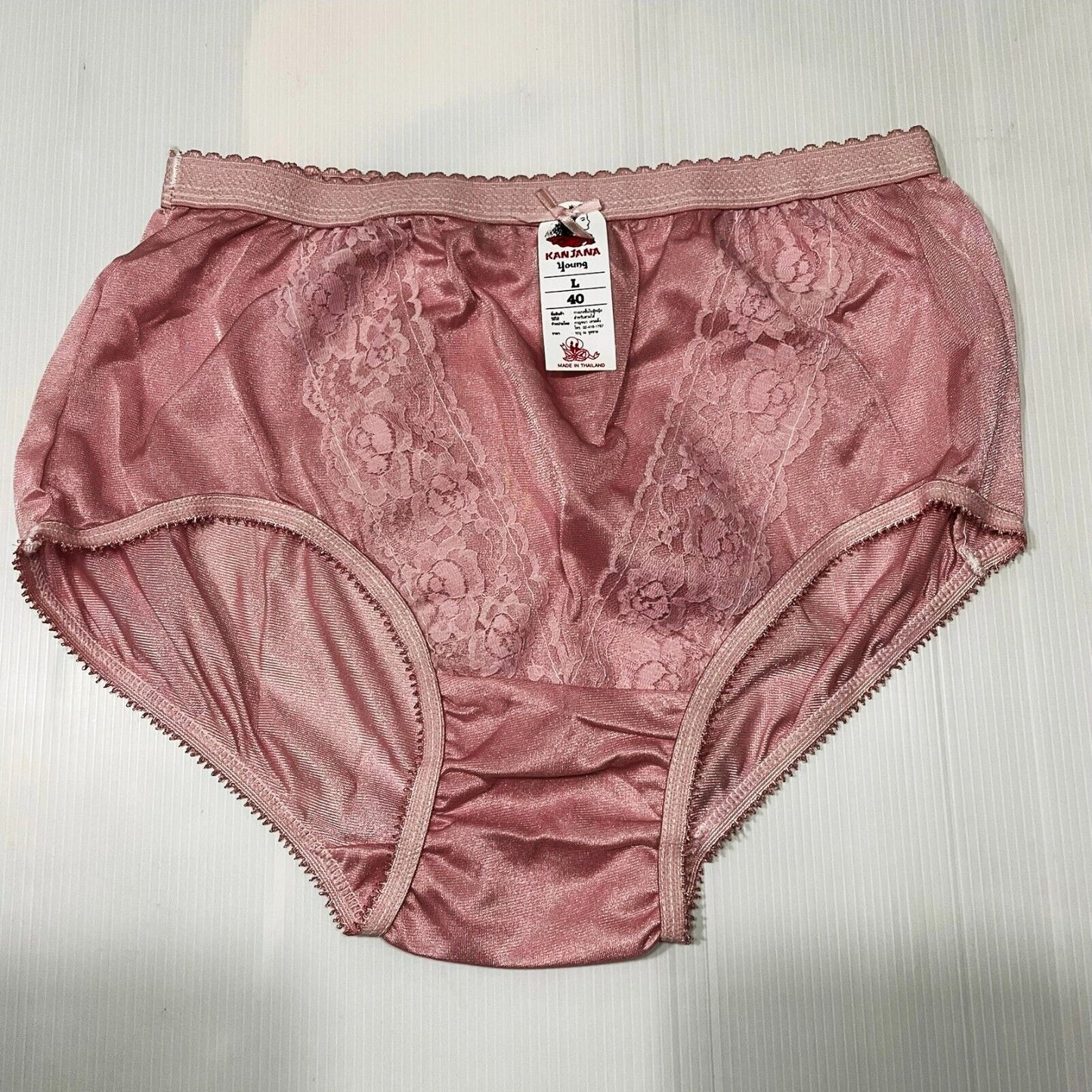 x6 Women Panties Nylon Hi Briefs Vintage Style Sissy Knickers Underwear Size L