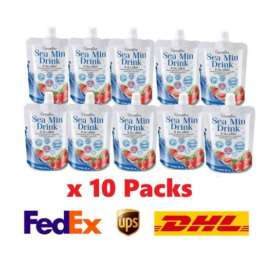 10x Sea Min Drink Strawberry Concentrate 30% Calcium Vitamin D3 Delicious useful