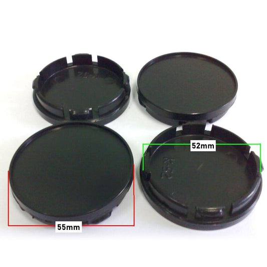 C23 Black Color Wheel Center Hubs Car Tuning Finished Cap 55 Lock leg 52mm X4