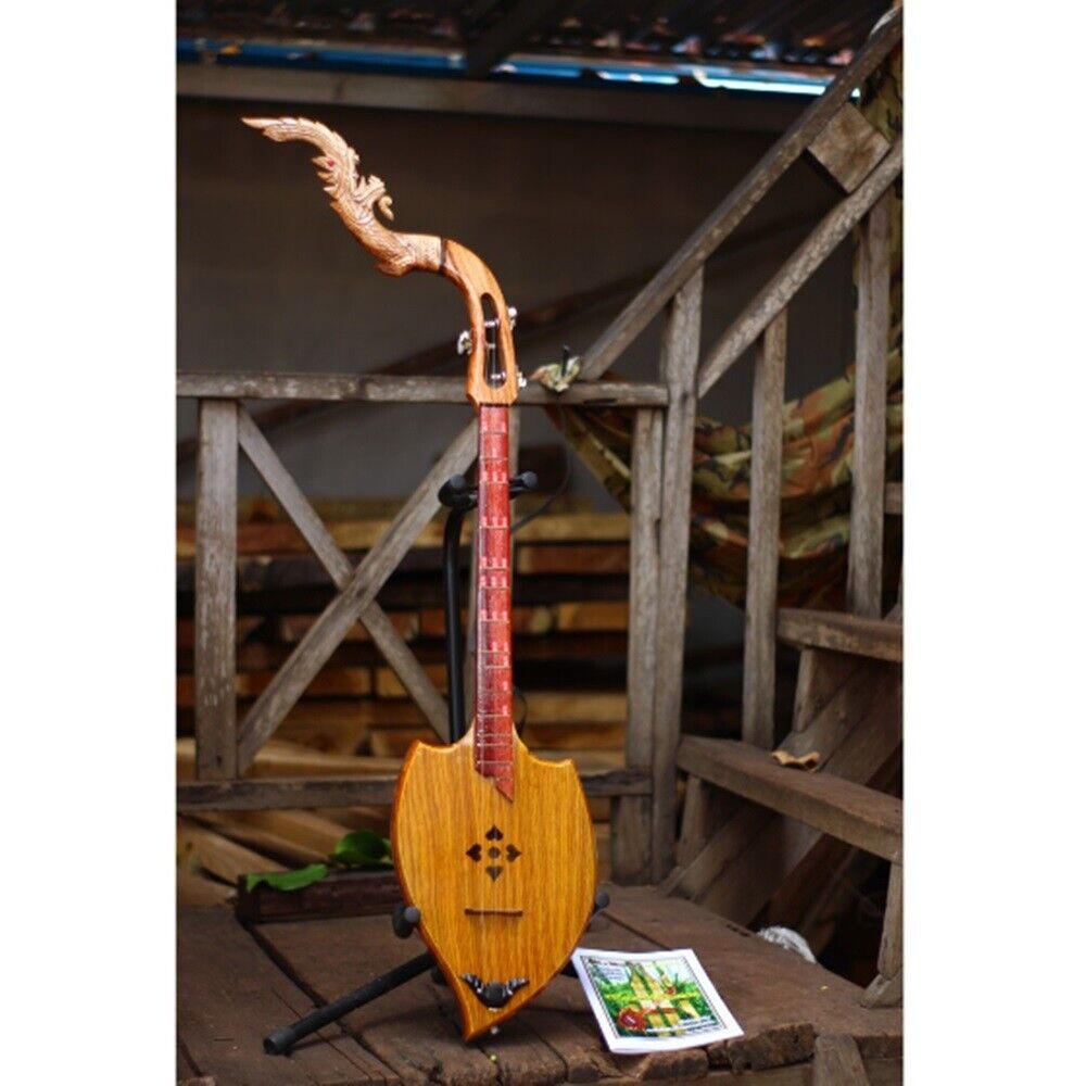 Isarn Acoustic Phin Thai Lao Guitar Traditional Musical Pin Instrument Handcraft