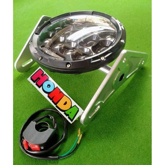 LED Headlight Light Front Fit For Honda MSX125 MSX SF Grom Round CNC Aluminum