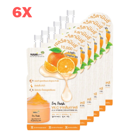 6x Nami I'm Fresh Jeju Vitamin C Brightening Gel Face Body Skin Moisturizing 30g