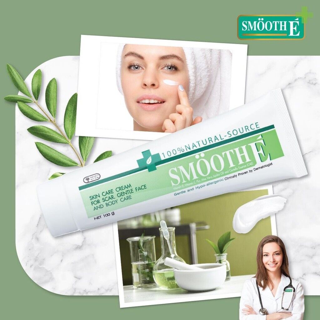 Smooth E Vitamin E Aloe Vera Facial Body Scars Stretch Mark Reducer Cream 100 g.