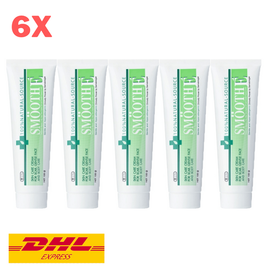 6x Smooth E Cream Vitamin E Reduce Scars Wrinkles Dark Spots Moisturizing 100 g