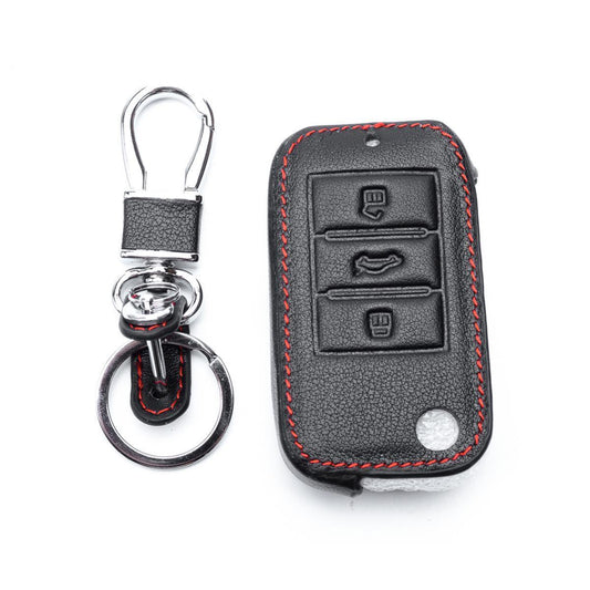 Set Key Case Black Cover Leather Remote Control Fit MG ZS SUV 2017 2018 2019