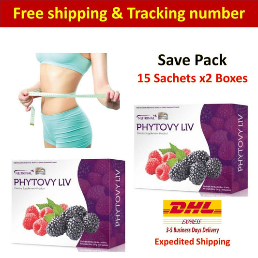 2x Phytovy Liv Detox Fiber Natural Extracts Detoxify The Liver and Intestines