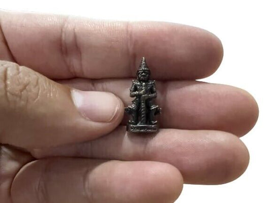 Black Holy Knife Magic Giant Thao Wet Suwan Thai Statue Talisman Wessuwan Amulet