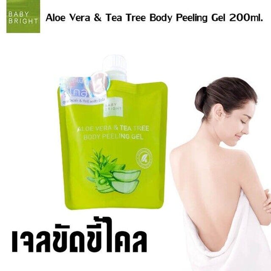 Baby Bright Aloe vera& Tea tree Body Peeling Gel Exfoliate Skin Before Bath 200g