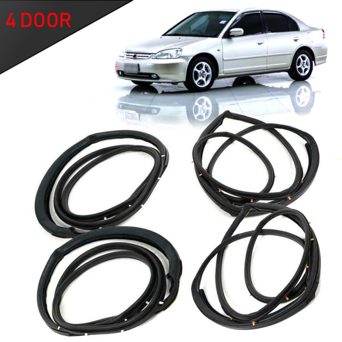 FOR HONDA CIVIC 4 DOOR 2001-2005 SEDAN DX EX GX LX SI SEAL RUBBER WEATHERSTRIP