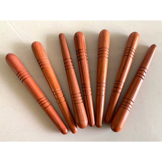 7 Pcs Thai Wooden Stick Foot Massage Tool Spot Reflexology Traditional massager
