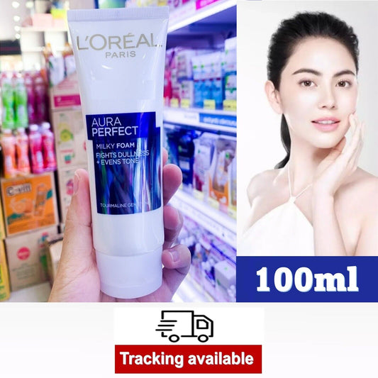 White Perfect Loreal Milky Foam Aura Face Facial Wash Gemstone Purifying (100ml)