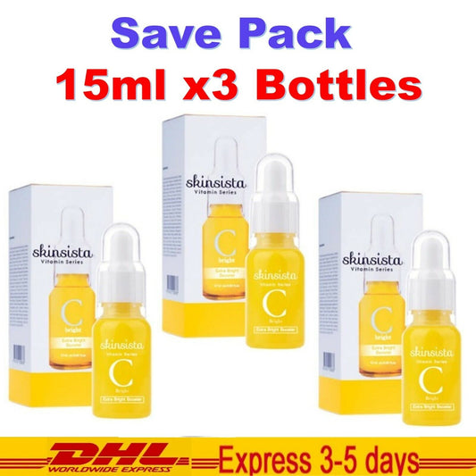 3x Skinsista Serum C Extra Booster Fade Dark Spots Stimulate Skin Healthy 15ml