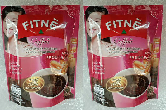 2 x FITNE Coffee Instant Coffee Mix Collagen Weight Control Shape Slimming 150g