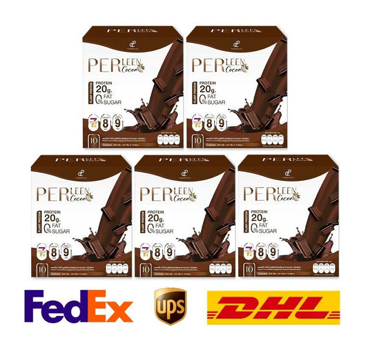5x PerLeen Cocoa Protein drink, 20g of protein, delicious 0% sugar Low Fat