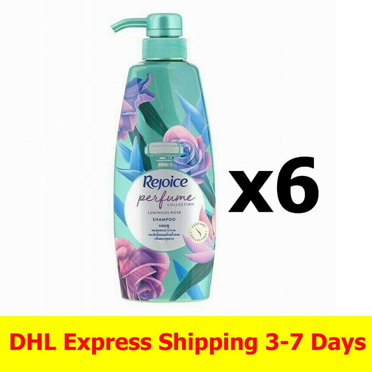 6x450ml Rejoice Perfume Collection Luminous Rose Shampoo Hair Care Style Beauty