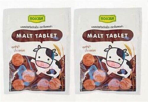 10 x ROSCELA MALT TABLET COCOA FLAVOUR KID HEALTHY MALT CANDY YUMMY 20G