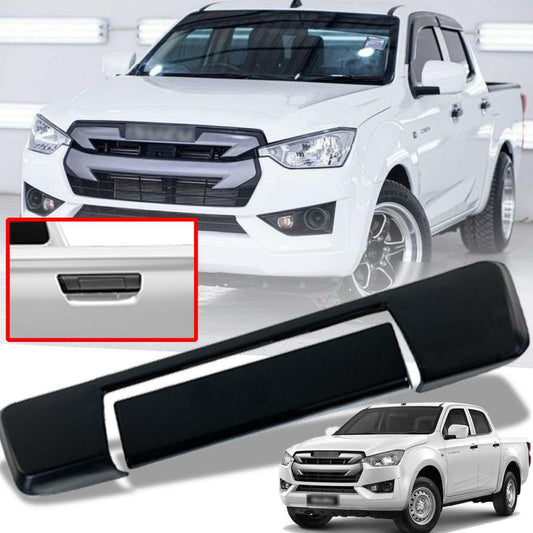 Tailgate Handle Cover Non Camera Hole Black For Isuzu Dmax Pickup Ute 2020 2021