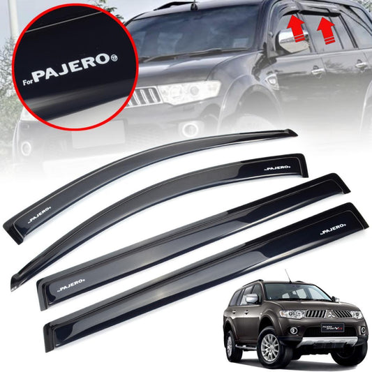 Wind Deflector Sun Rain Visor Guard BLACK For Mitsubishi Montero Sport 2008-2014