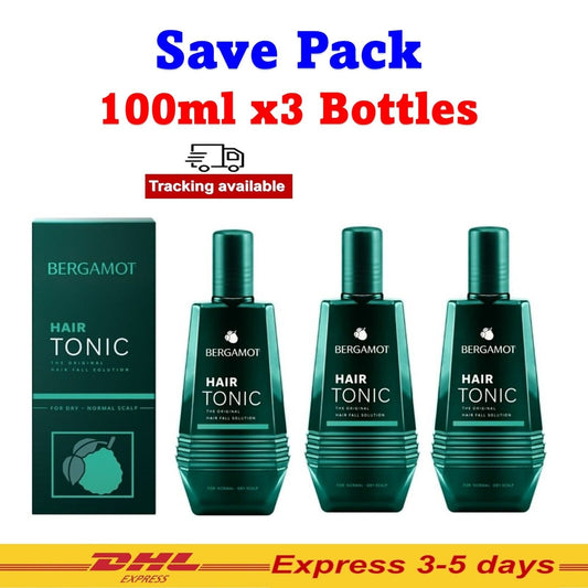 3x Bergamot Hair Tonic Hair Loss Prevention 100ml