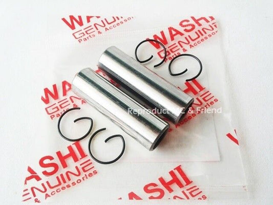 Piston Wrist Pin + Clips Set (L=46mm. / Dia=14mm.) A pair :Fits Suzuki T20 TC250
