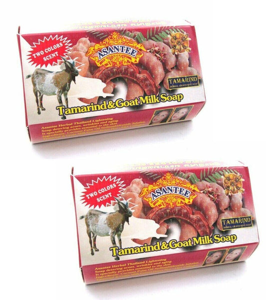 2 x Asantee Tamarind and Goat Milk Soap No.126 125 g Anti Acne Wrinkle Aging